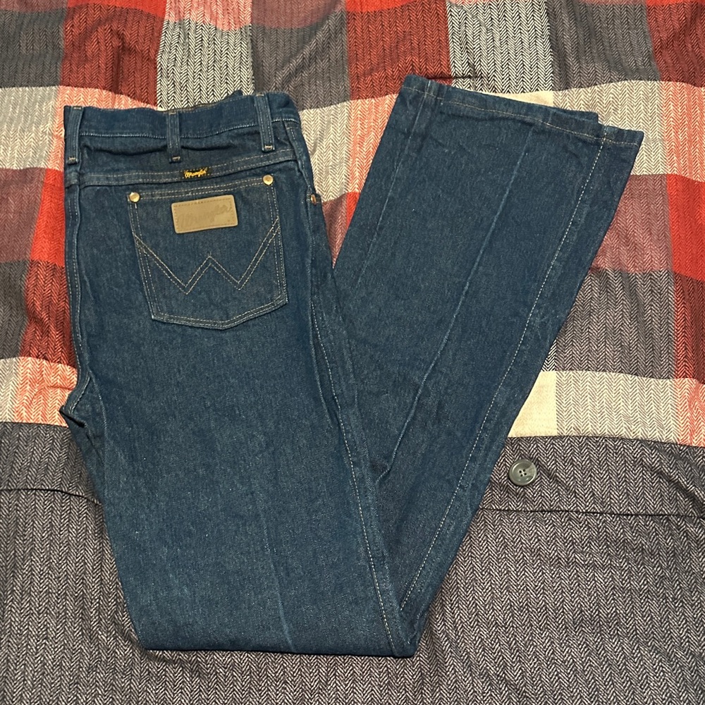 Wrangler Men's Dark Blue Straight Jeans